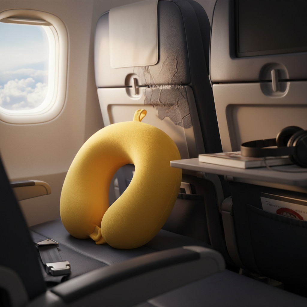 Almofada De Pescoço Adulto Memory Foam Premium Para Viagem