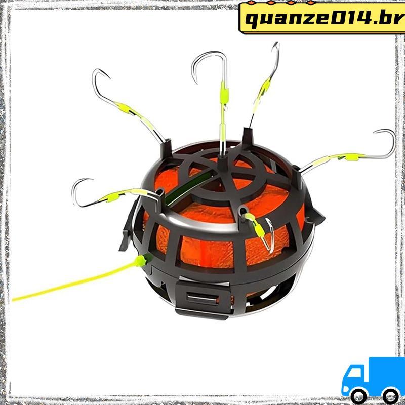 Gancho De Pesca De Gaiola De Isca Inferior Reversa Com Rotação De 360 Graus 6 Ganchos Para Equipamento Alimentador De Ca