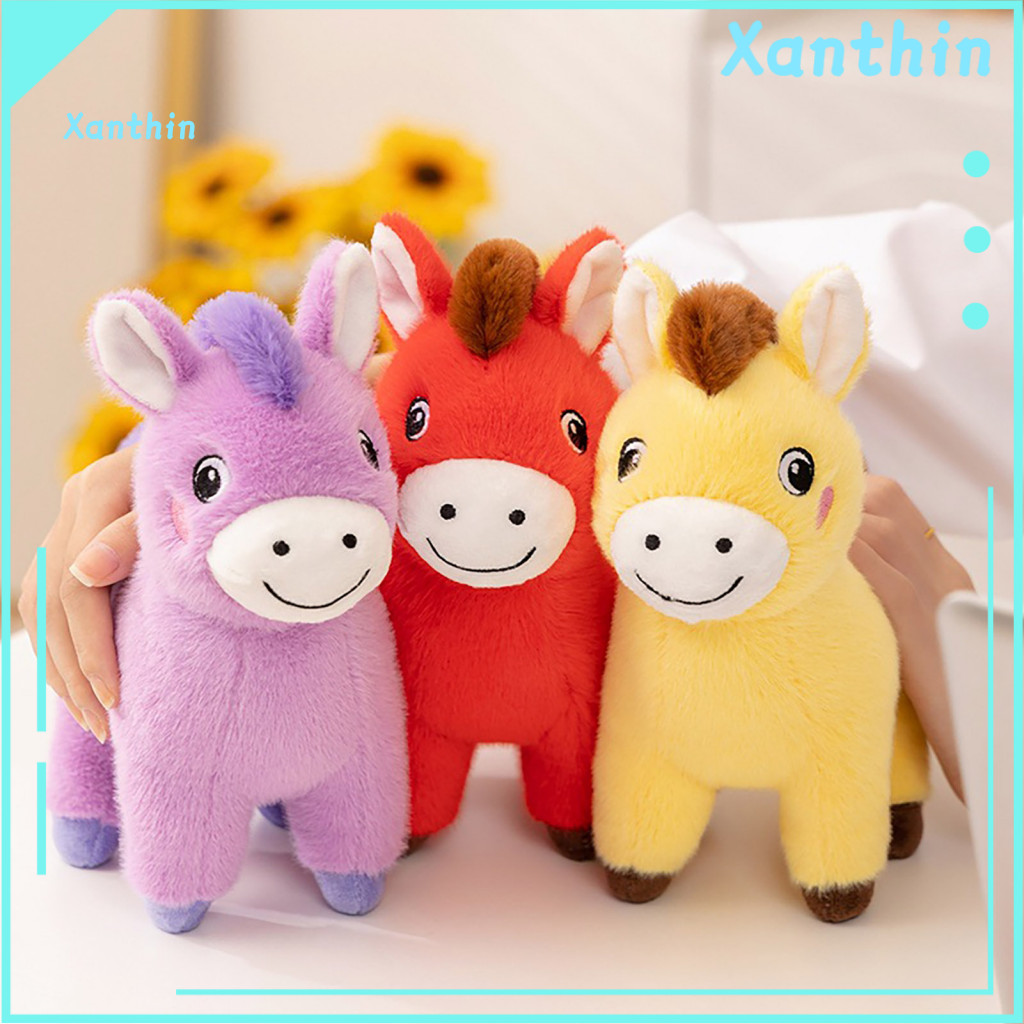 Soft Pony Toy 2026 Year of the Horse Plush Doll – Realistic Stuffed Animal Cute Gift for Kids Bag Charm Car Decor Ador