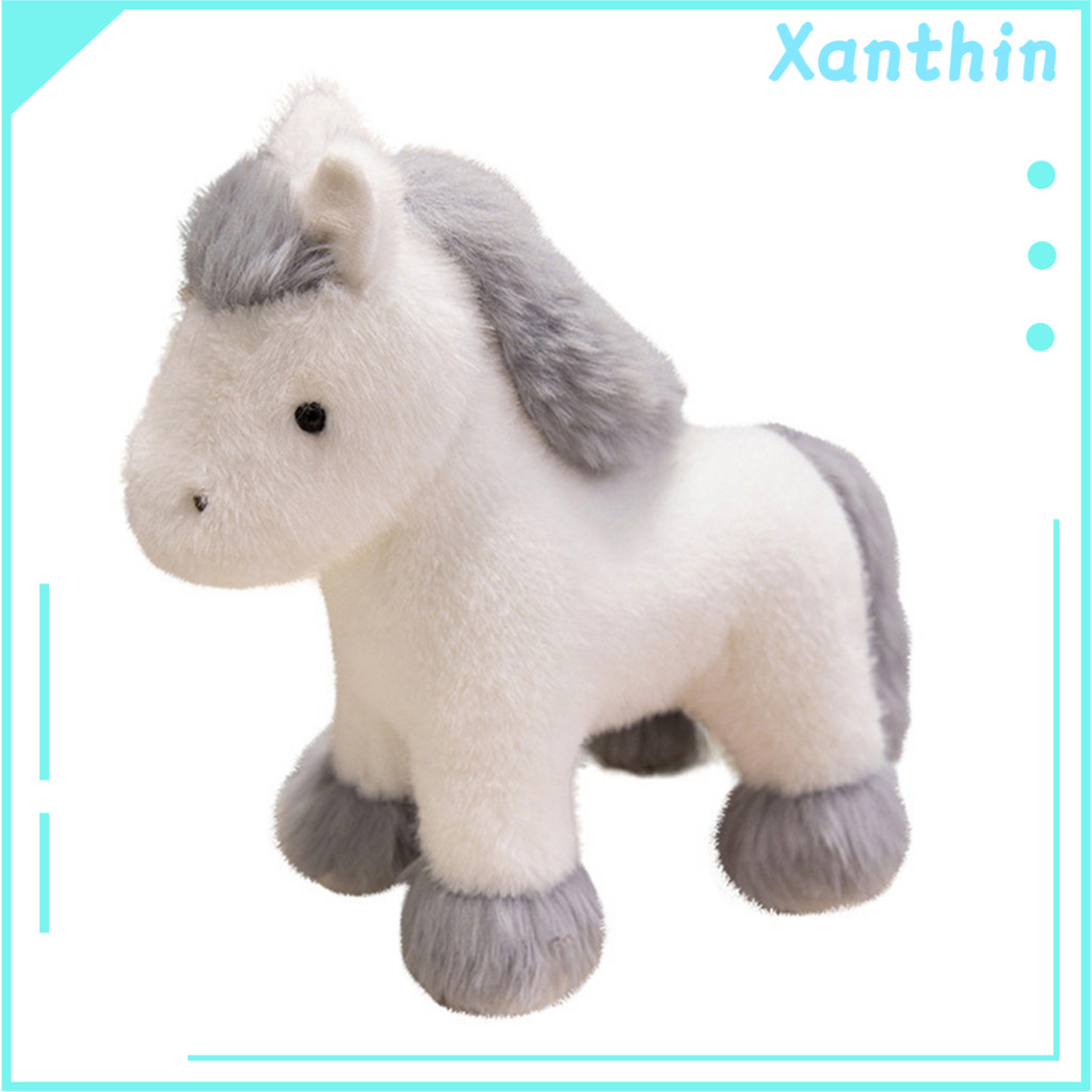 Stuffed Toy Little Pony Doll Cute Plush – Soft Realistic Foal Perfect Christmas Birthday Gift for Kids Friends Family