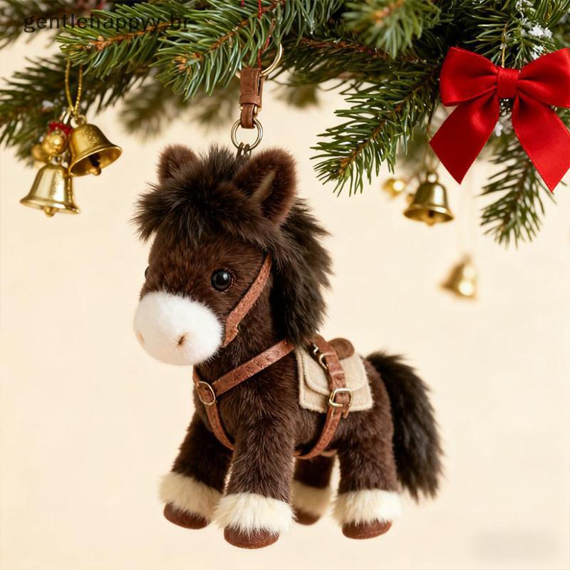 Kawaii Plush Pony Mascot Toy Bag Charm Mini Stuffed Animal Key Ring Bag Pendant Cute Accessory Holiday Birthday Gift