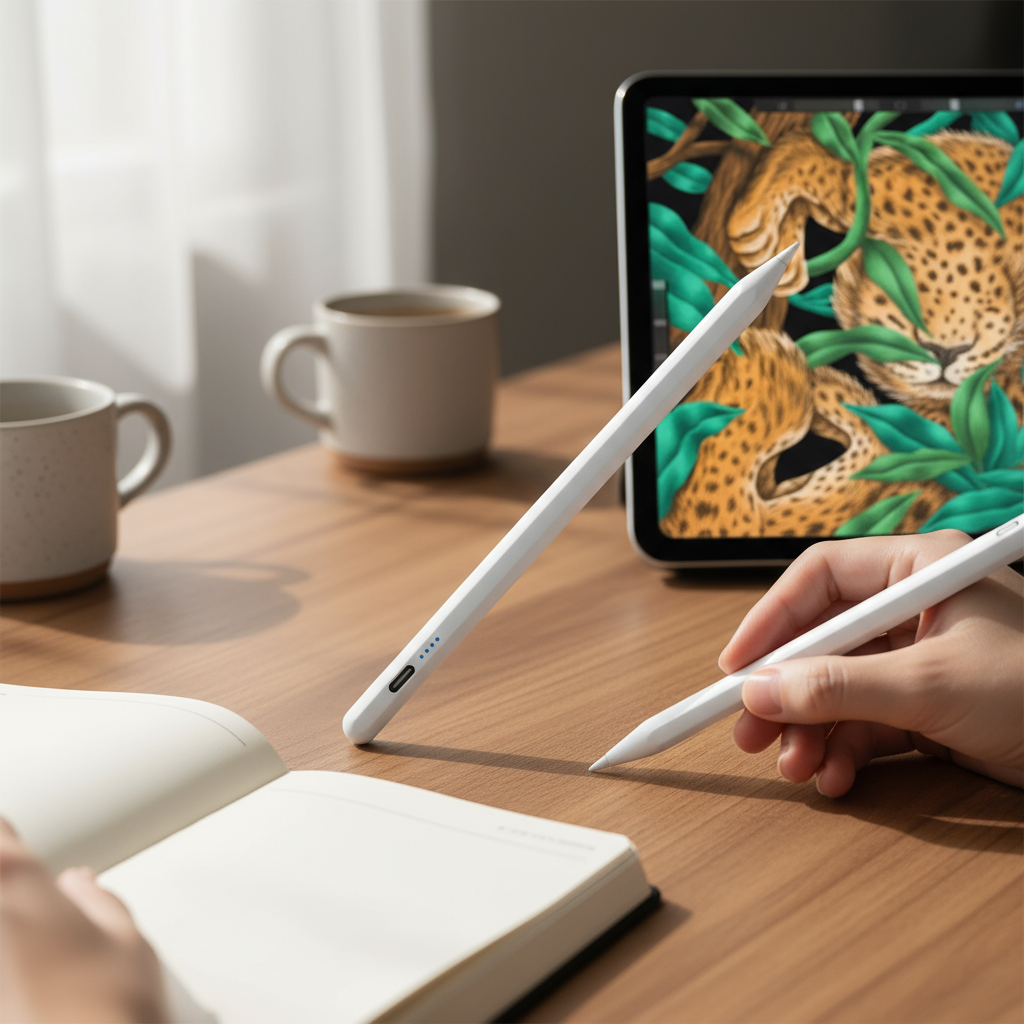 5 em 1 Caneta Touch Universal Colorida para Android e iOS - Lápis para Tablet com Tela de Toque Capacitivo