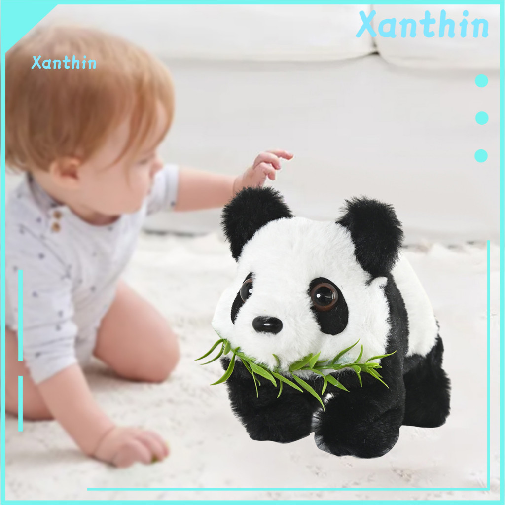Kids Panda Toy Realistic Interactive Electric Plush with Sound Movable Ears Mouth Walking Musical Stuffed Animal for Boy