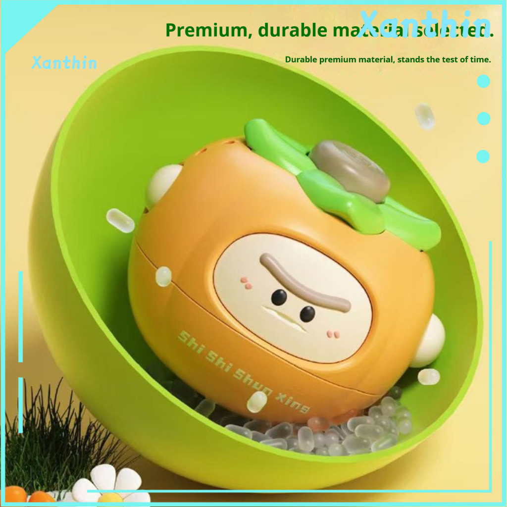 Kids Spinning Top Cartoon Fruit Toy Multi-player Interactive Banana Orange Durian Pear Gyroscope Battle Spinner for Todd