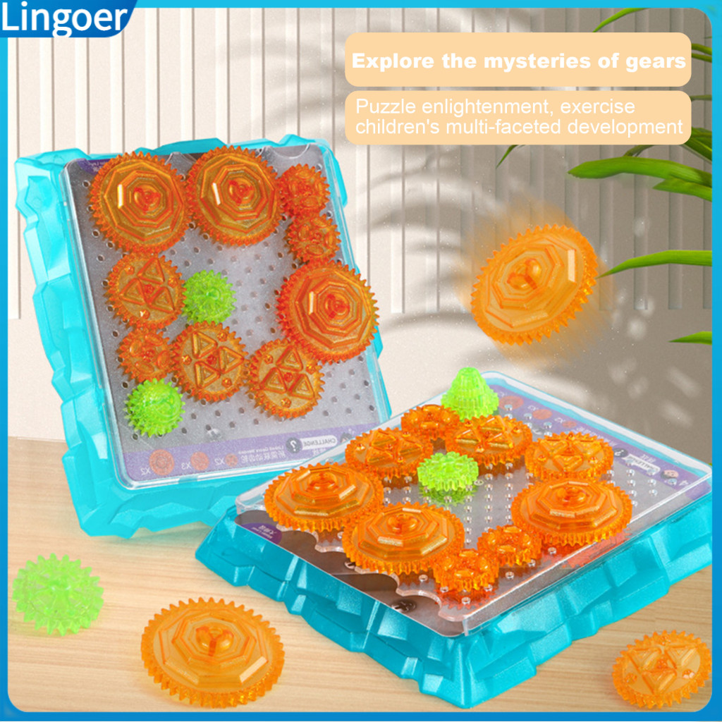 Gear Toys Stem Educational Puzzle Games for Kids – Creative Critical Thinking Construction Set Interactive Learning To