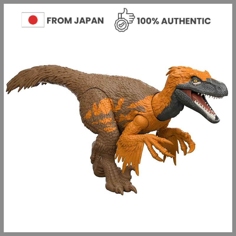 Action Figure - Mattel - Jurassic World Howling Utahraptor - 30.7cm Interactive Dinosaur Toy for Kids - JGC80