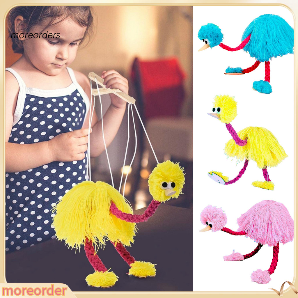 Interactive Plush Ostrich Marionette Puppet Toy for Kids – Funny String Doll Soft Stuffed Animal Hand for Children’s