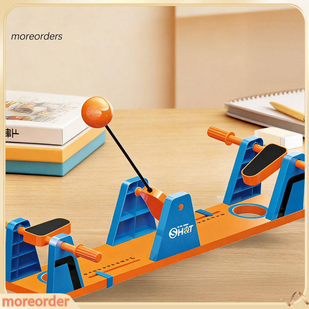 2 Players Volley Shot Toy – Hand-eye Coordination Reaction Training Interactive Football Basketball Desk Game for Kids
