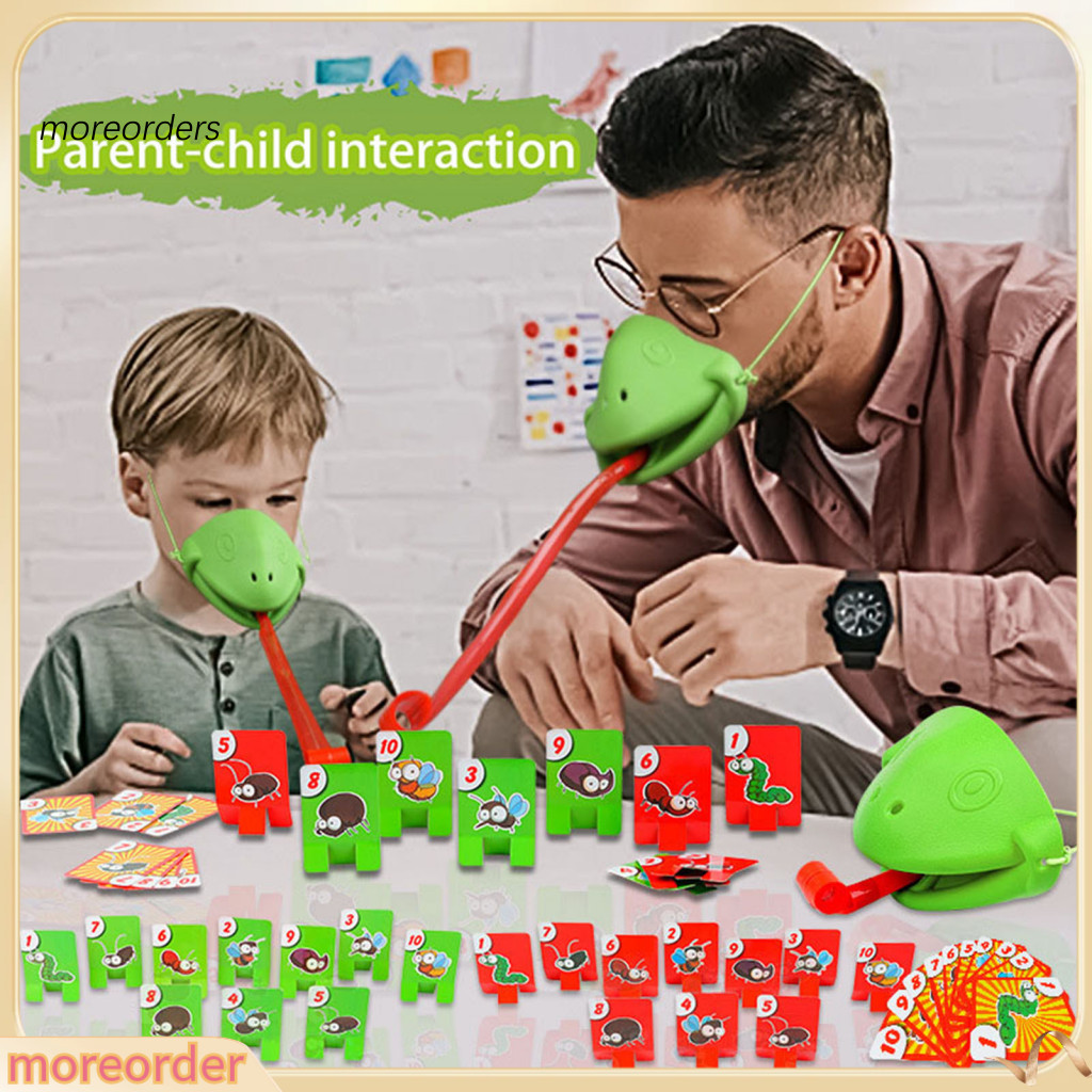 2/4 Players Tongue Shoot Game Family Party Interactive Chameleon Board Fun Educational Toy for Kids Adults Perfect for N
