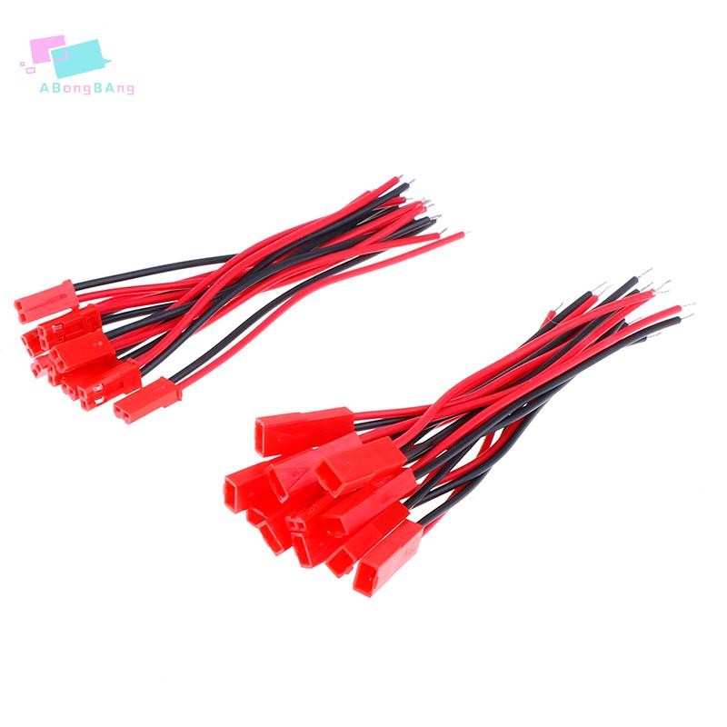 Abongbanghn 20pcs Conector De 2 Pinos Macho Fêmea jst plug Cabo 22 awg Fio Para Bateria rc