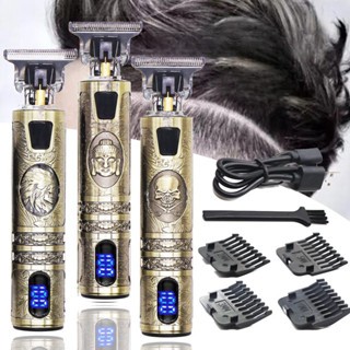 Máquina de Cortar Cabelo Profissional T9 Hair Trimmer Visor Led Recarregável Pronta Entrega