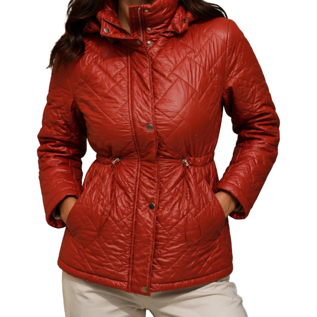 Casaco Puffer Feminino Elegante Matelassê Parka Dandar