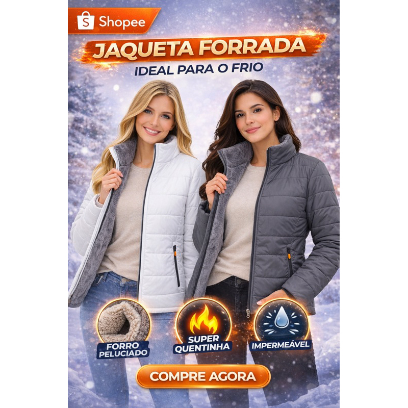 Blusa Feminina Puffer Flanelada Neve Casaco Mulher JAQUETA INVERNO JAPONA FORRADA PARKA PELUCIADA ROUPA TÉRMICA