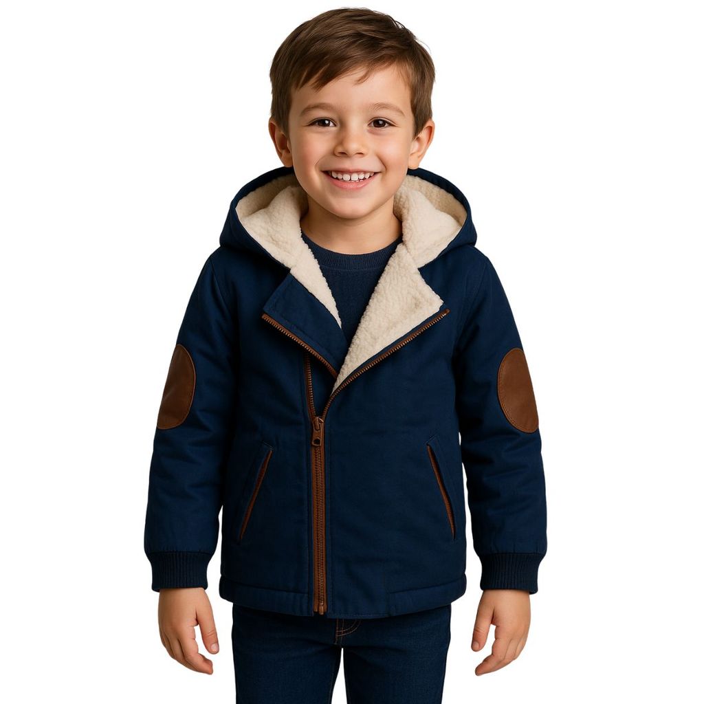 Jaqueta Infantil Menino Casaco Inverno Rigoroso Parka Puffer - Azul - 7