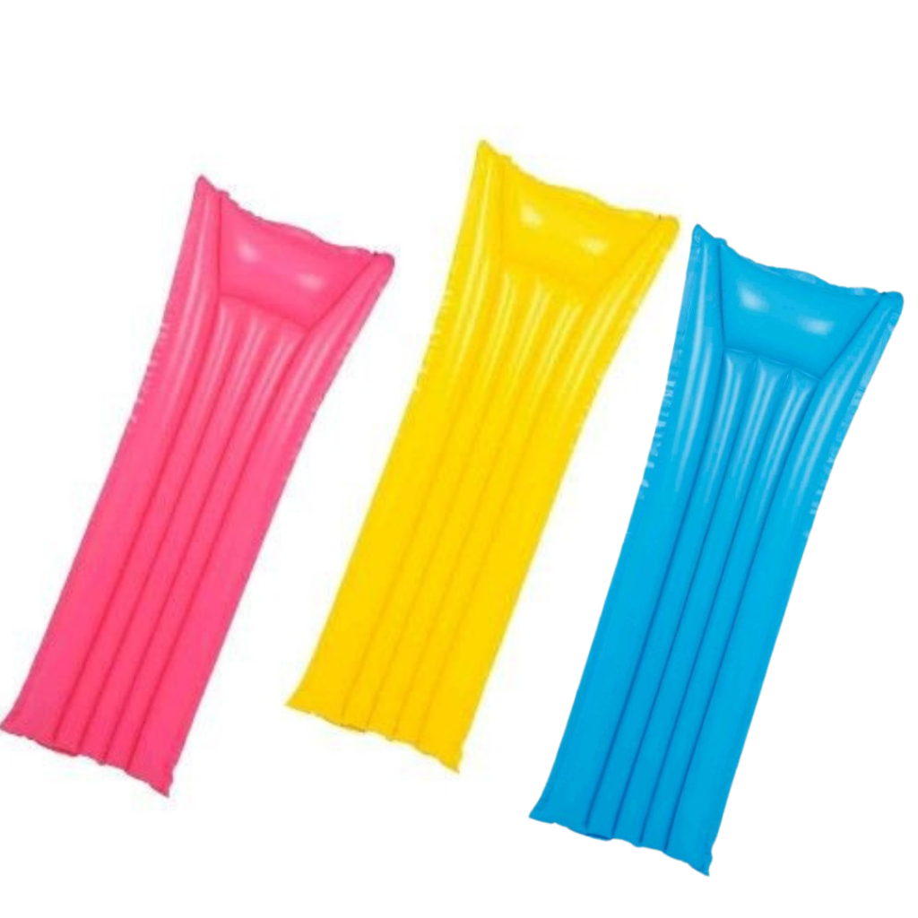 Kit com 3  colchão bronzeador boia para piscina praia verao mar Calor Facil de Inflar Adulto Infantil Criança Ferias