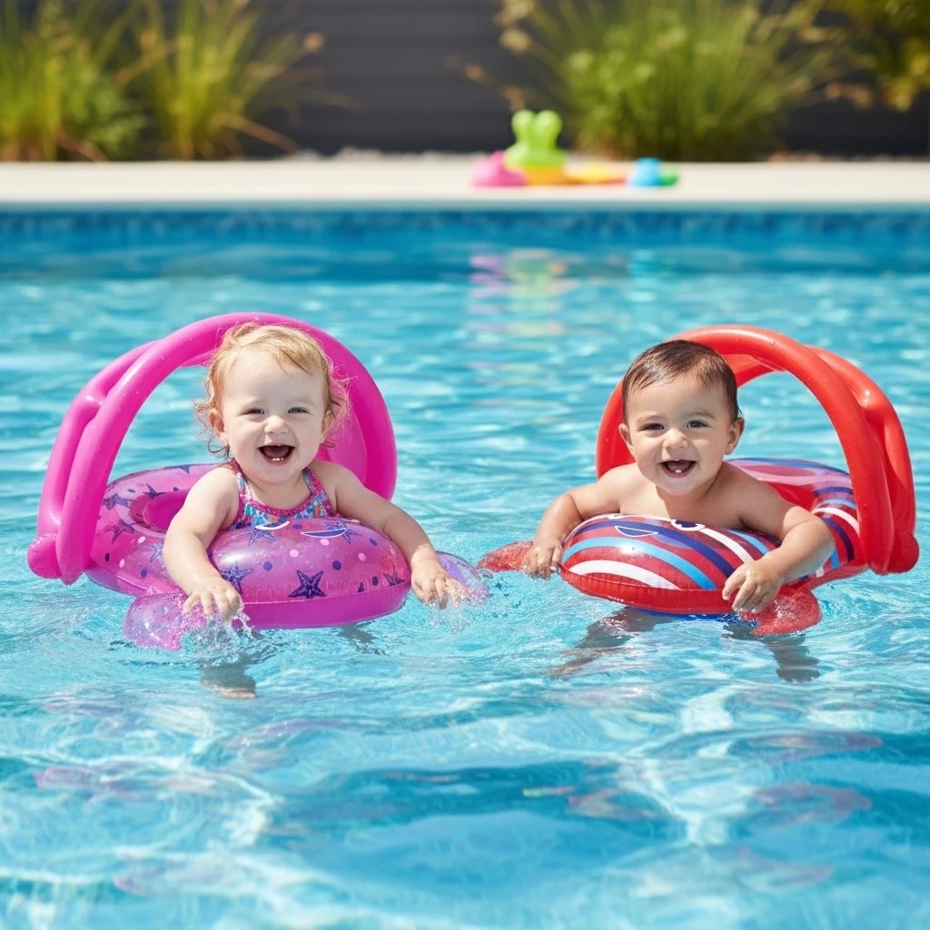 Bote Inflável Infantil Boia Caranguejo Rosa Vermelho Piscina Praia Brinquedo Flutuante Não Afunda