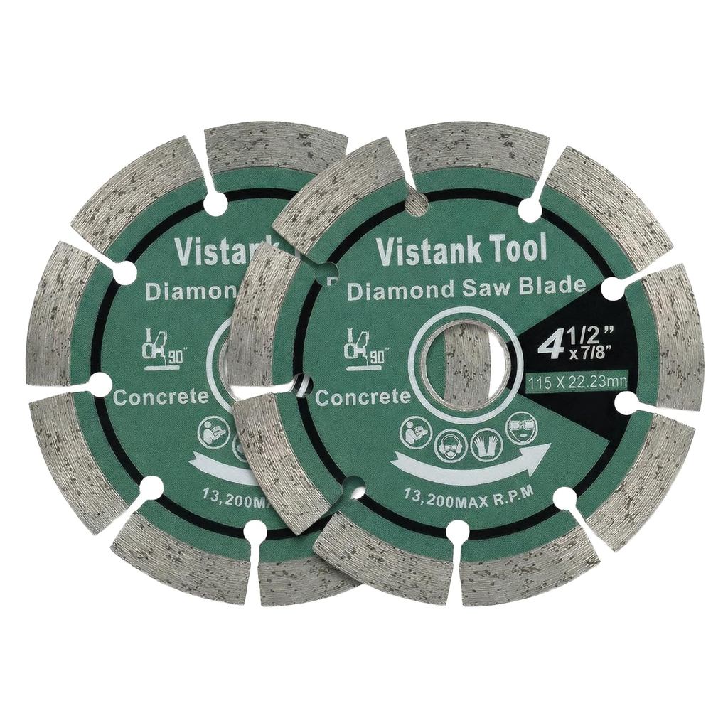 Diamond Blade for Angle Grinder 2-Pack 4.5 Inch, Cutting Discs 4 1/2 Inch, Segmented Concrete Cutting Blade for Masonry