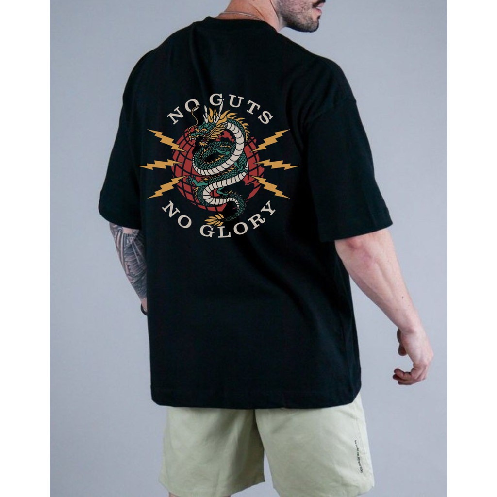 Camiseta Camisa Oriental Dragão No Guts No Glory