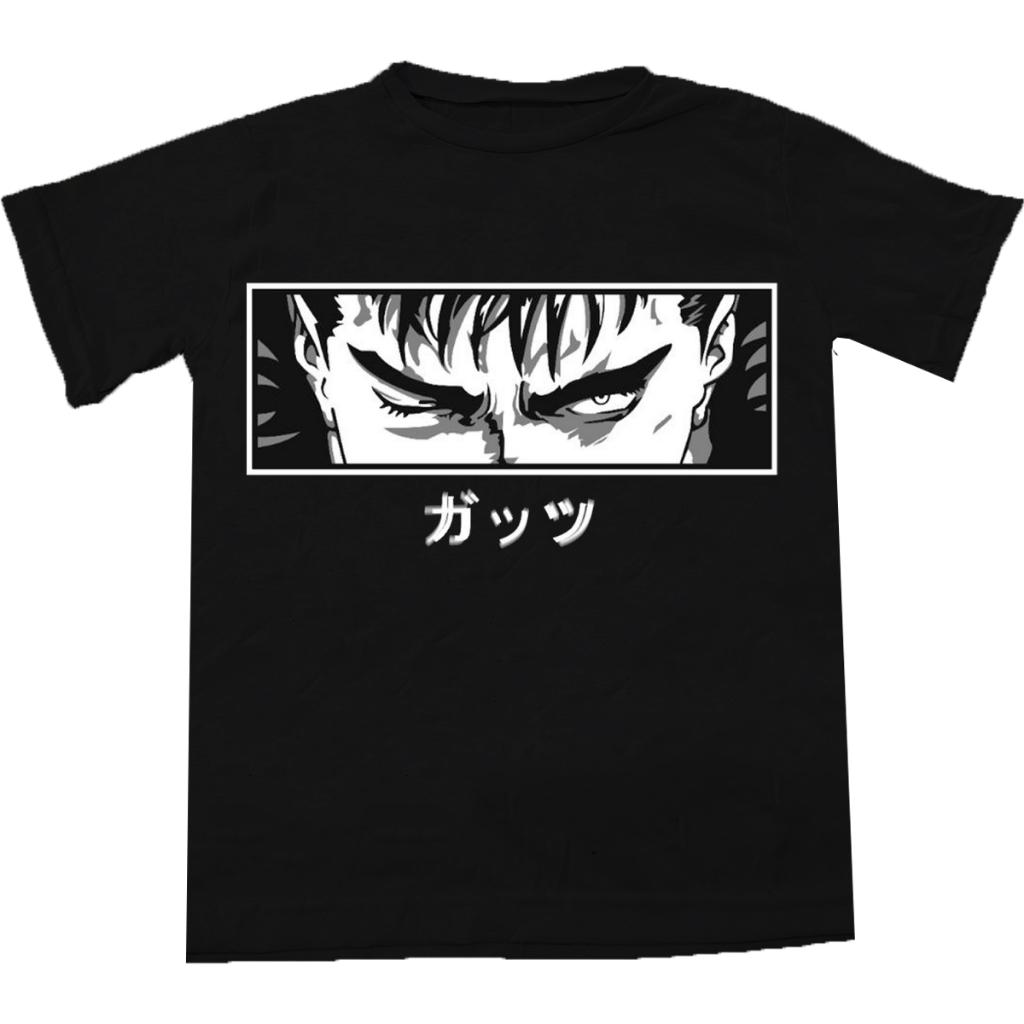 Camisa masculina Básica Camiseta Alta Qualidade 100% Algodão Estampa Guts Olho Do Tamanho 2 ao GG