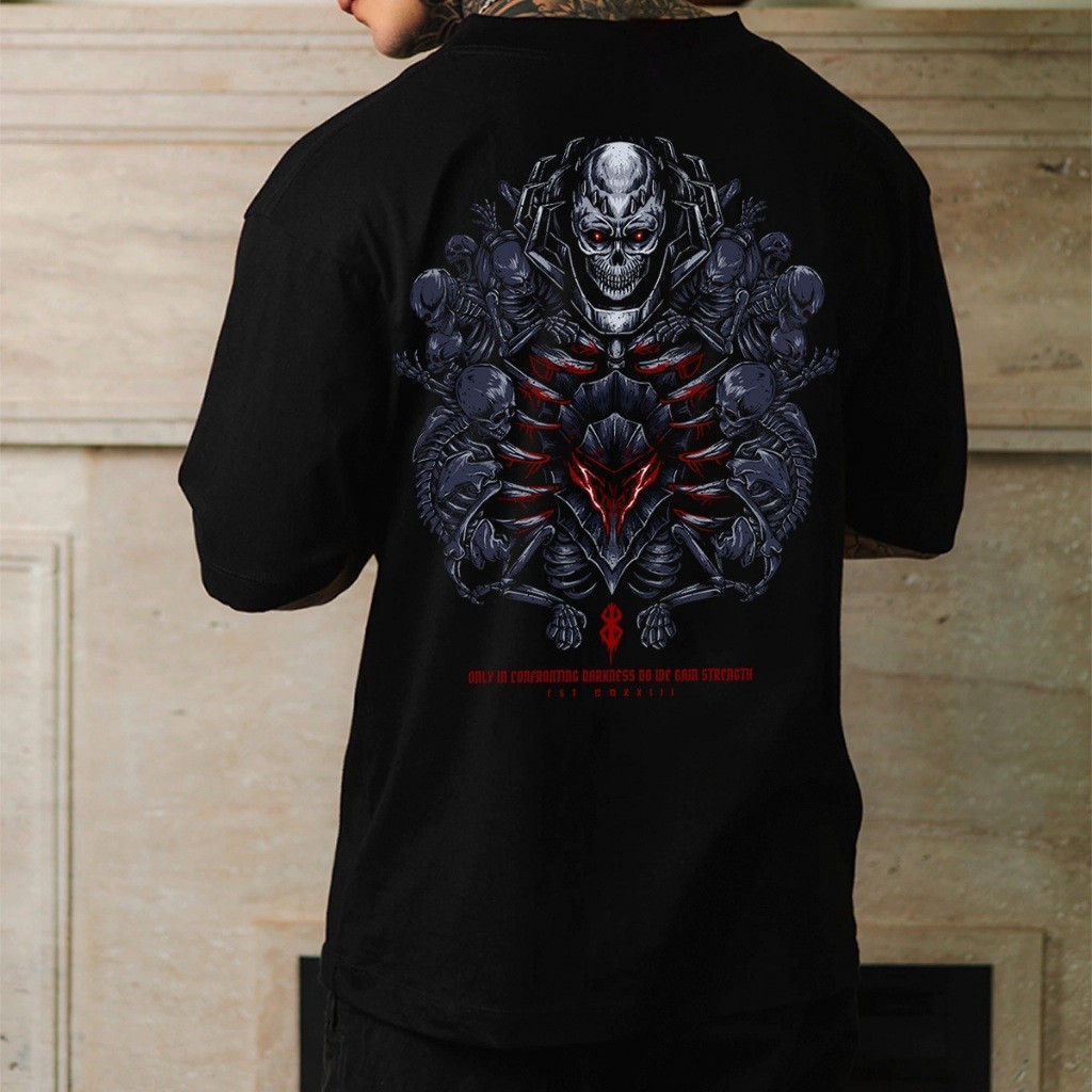 Camiseta Camisa  Oversized anime Berserk Armor Guts Geek 100% Algodão OVER-16
