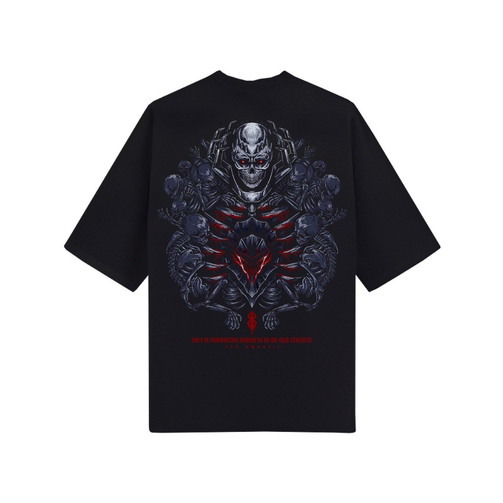 Camiseta Camisa Oversized anime Berserk Armor Guts Geek 100% Algodão OVER-16
