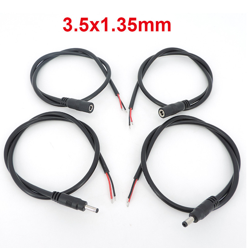 Conector De Cabo DC 3.5x1.35mm , Plugue De Alimentação Com Fio De Extensão , Adaptador Fêmea E Macho BRH1