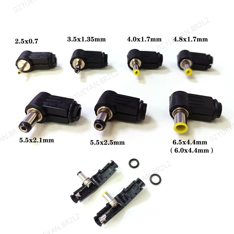 Plugue De Alimentação Macho DC 3.5x1.35mm 4.0x1.7 4.8mm 5.5mm * 2.1mm 2.5x0.7mm 2.5mm Conector Anjo Direito Cabo Soquete