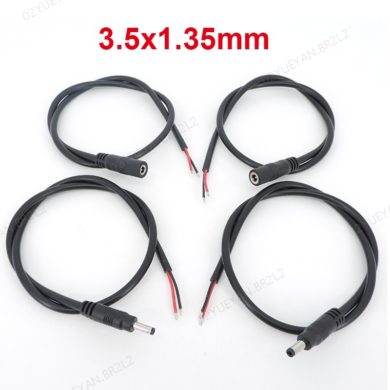 Conector De Cabo DC 3.5x1.35mm , Plugue De Alimentação Com Fio De Extensão , Adaptador Fêmea E Macho BR2L2
