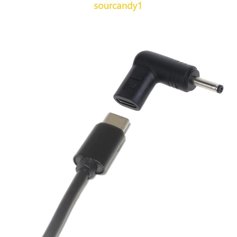 90 Graus Tipo-C Fêmea Para 3 5x1 35mm Adaptador Plugue Conversor Ângulo Direito