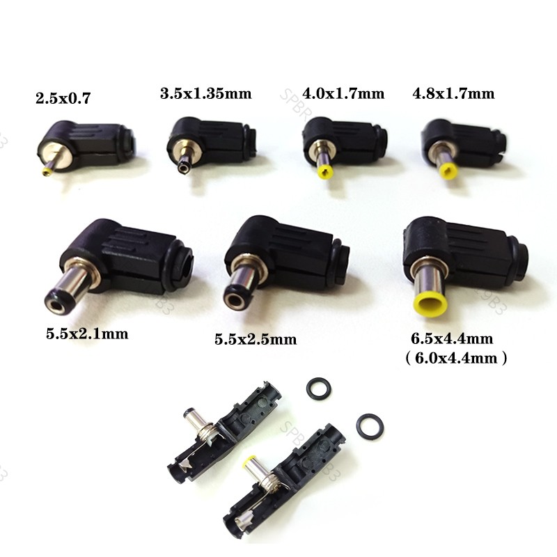 Plugue De Alimentação Macho DC 3.5x1.35mm 4.0x1.7 4.8mm 5.5mm * 2.1mm 2.5x0.7mm 2.5mm Conector Anjo Direito Cabo Soquete