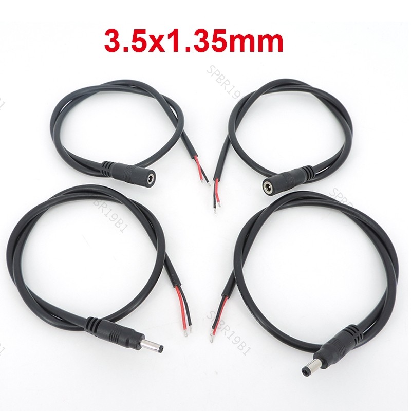 Conector De Cabo DC 3.5x1.35mm , Plugue De Alimentação Com Fio De Extensão , Adaptador Fêmea E Macho BR19B1