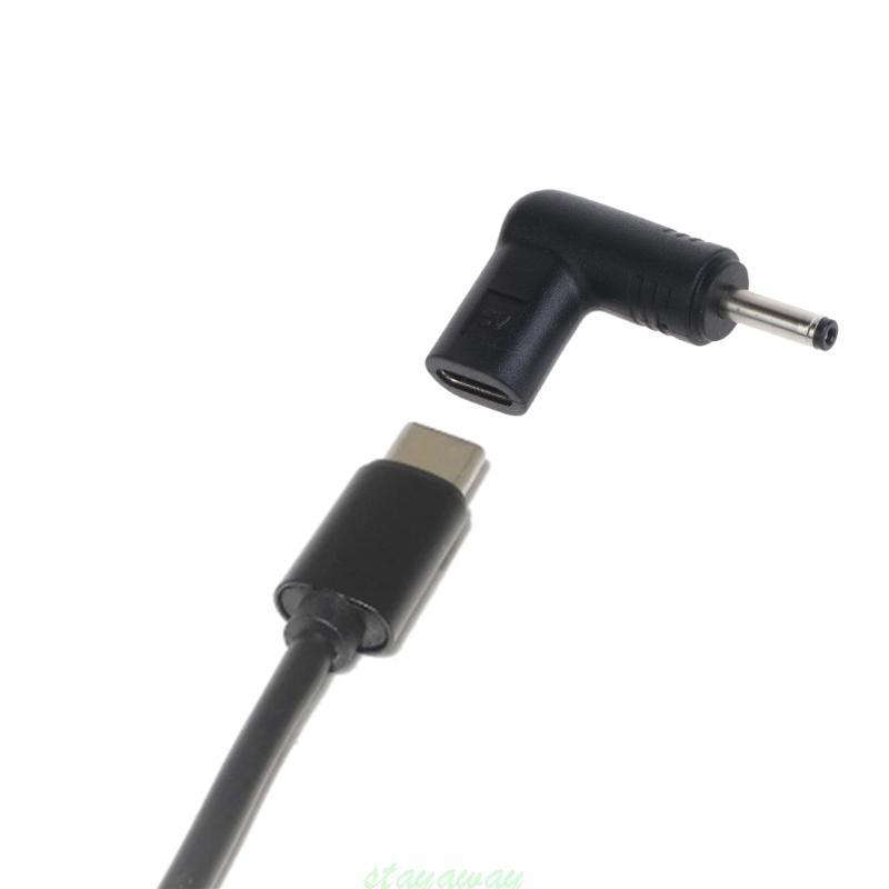 SRA Tipo C Fêmea Para 3 5x1 35 35mm Conversor De Plugue Macho Conector De 90 Graus