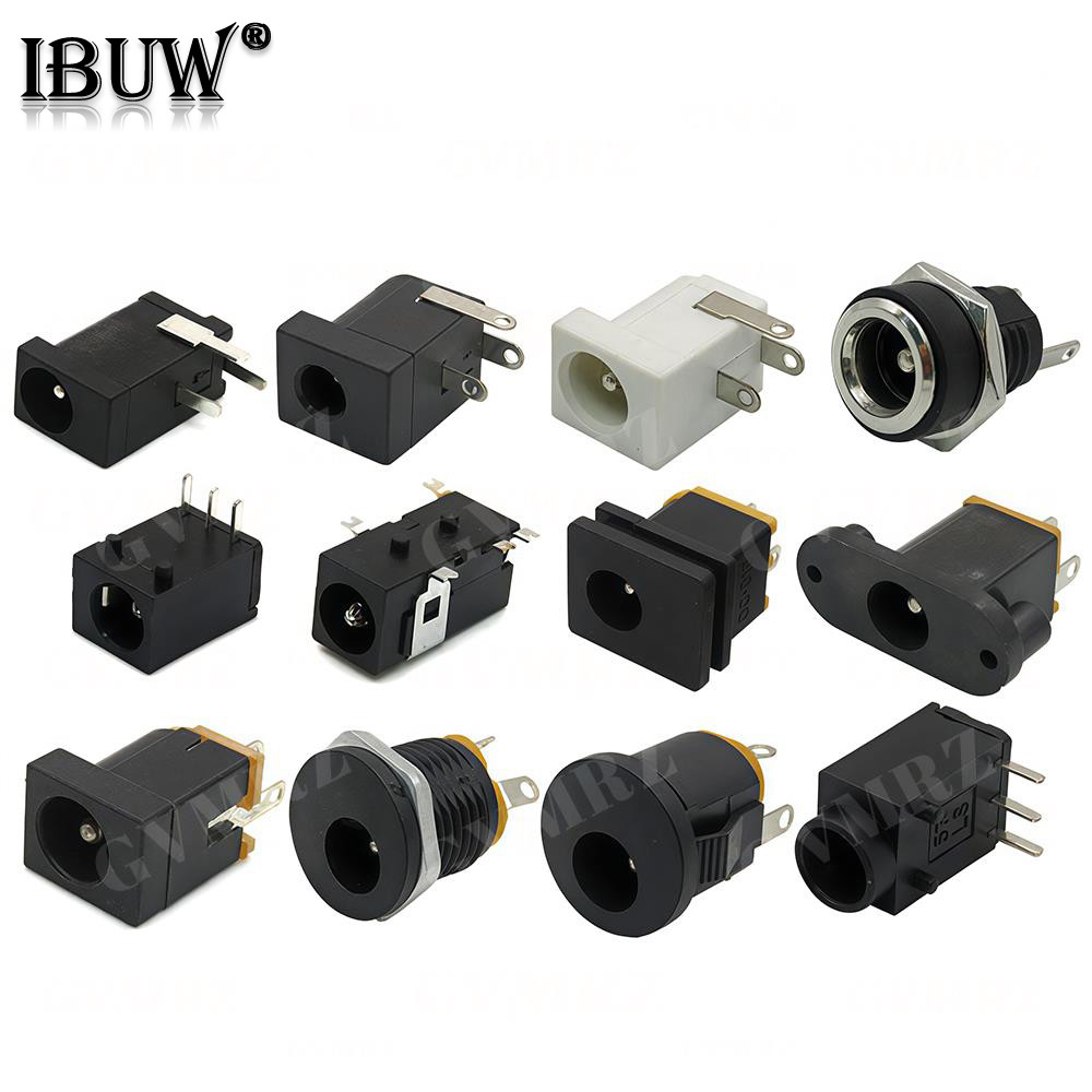 10 Peças Conector De Tomada De Alimentação DC-005 DC005 5.5x2.5mm 5.5x2.1mm 5.5x1.7mm 4.0x1.7mm 3.5x1.35mm Plugue DC050