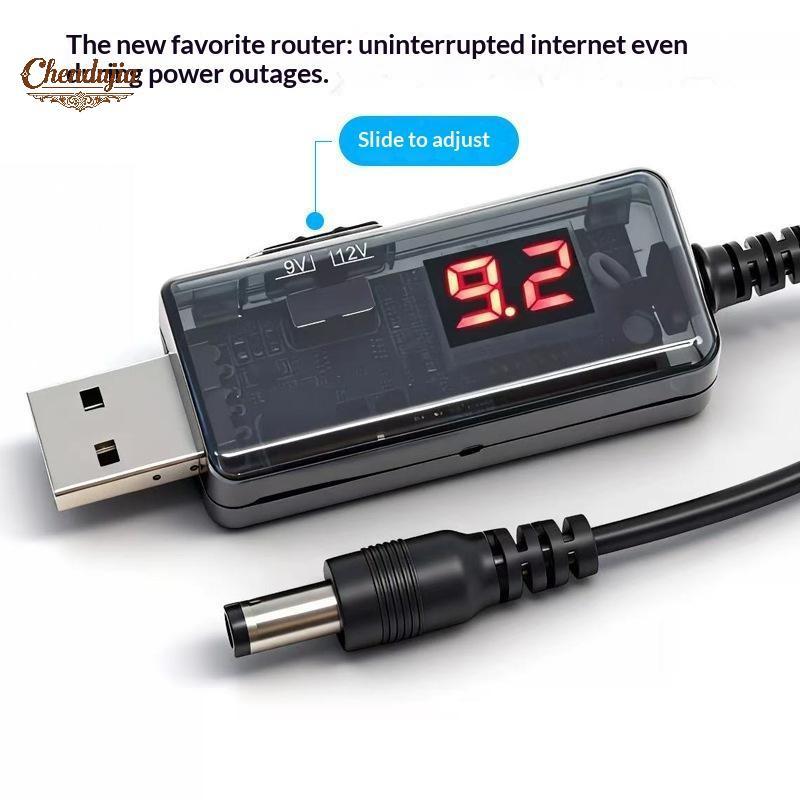 Chen USB Step Up Boost Conversor Cabo 5V A 9V 12V 3.5x1.35mm Plugue Macho Para Roteador Wi-Fi Modem Adaptador De Fonte D