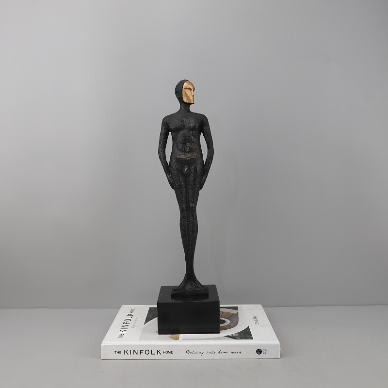 Modern minimalist metal art figure sculpture decoration for living room, entrance, hotel, TV cabinet, and home decor