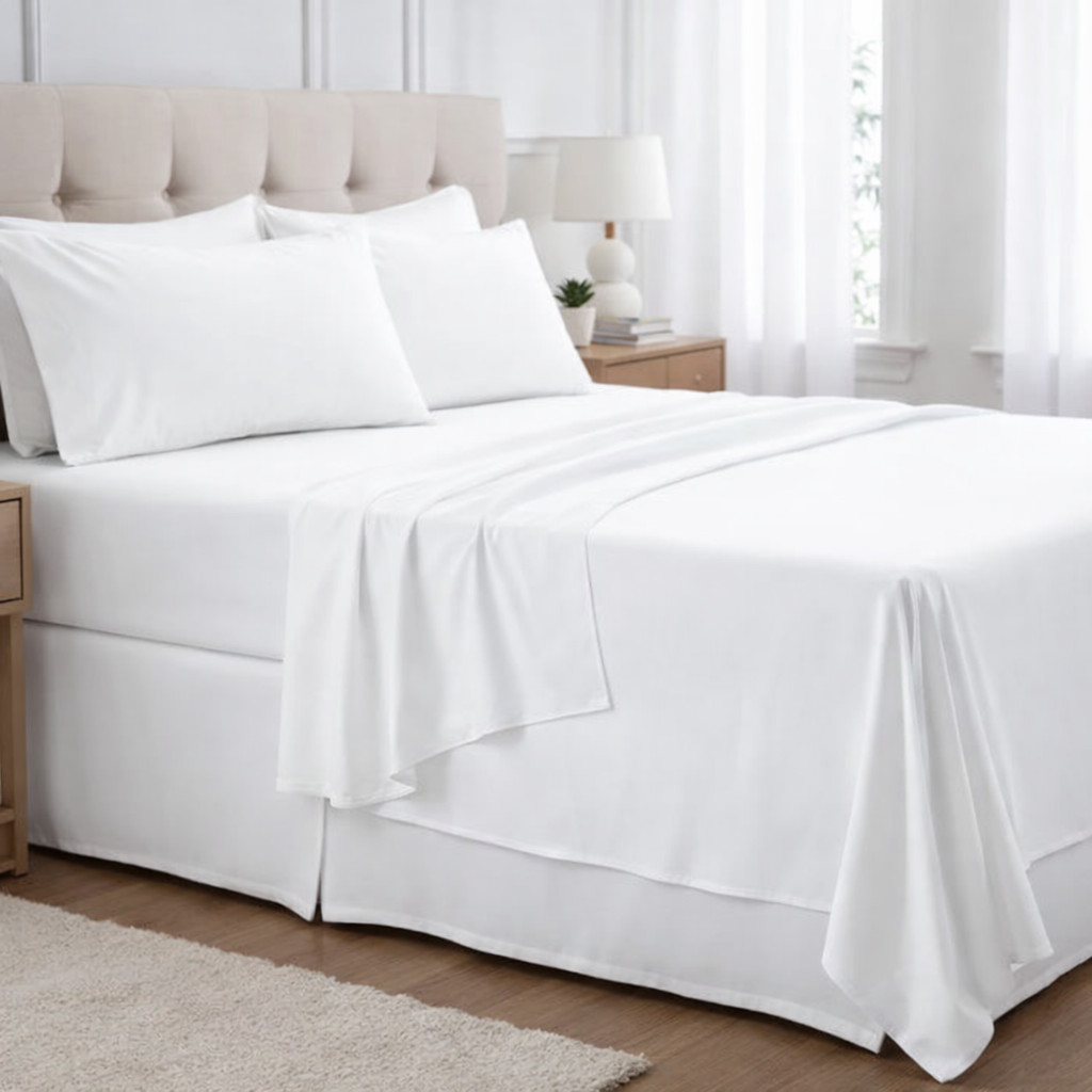 Lençol Plano Solteiro Casal e Queen Percal Ultra Soft 400 Fios Respirável com Bainha