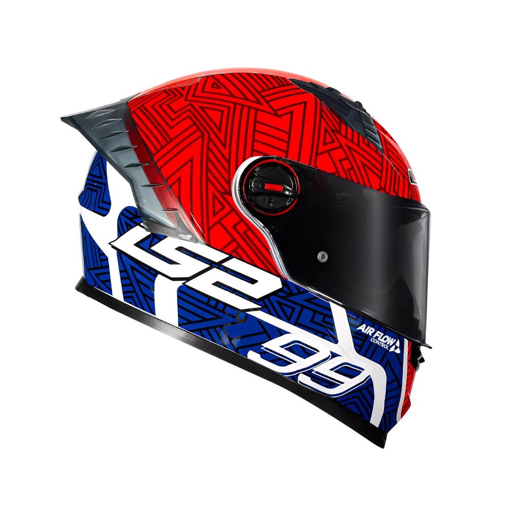Capacete Ls2 FF358 Pro Tiempo Vermelho E Azul