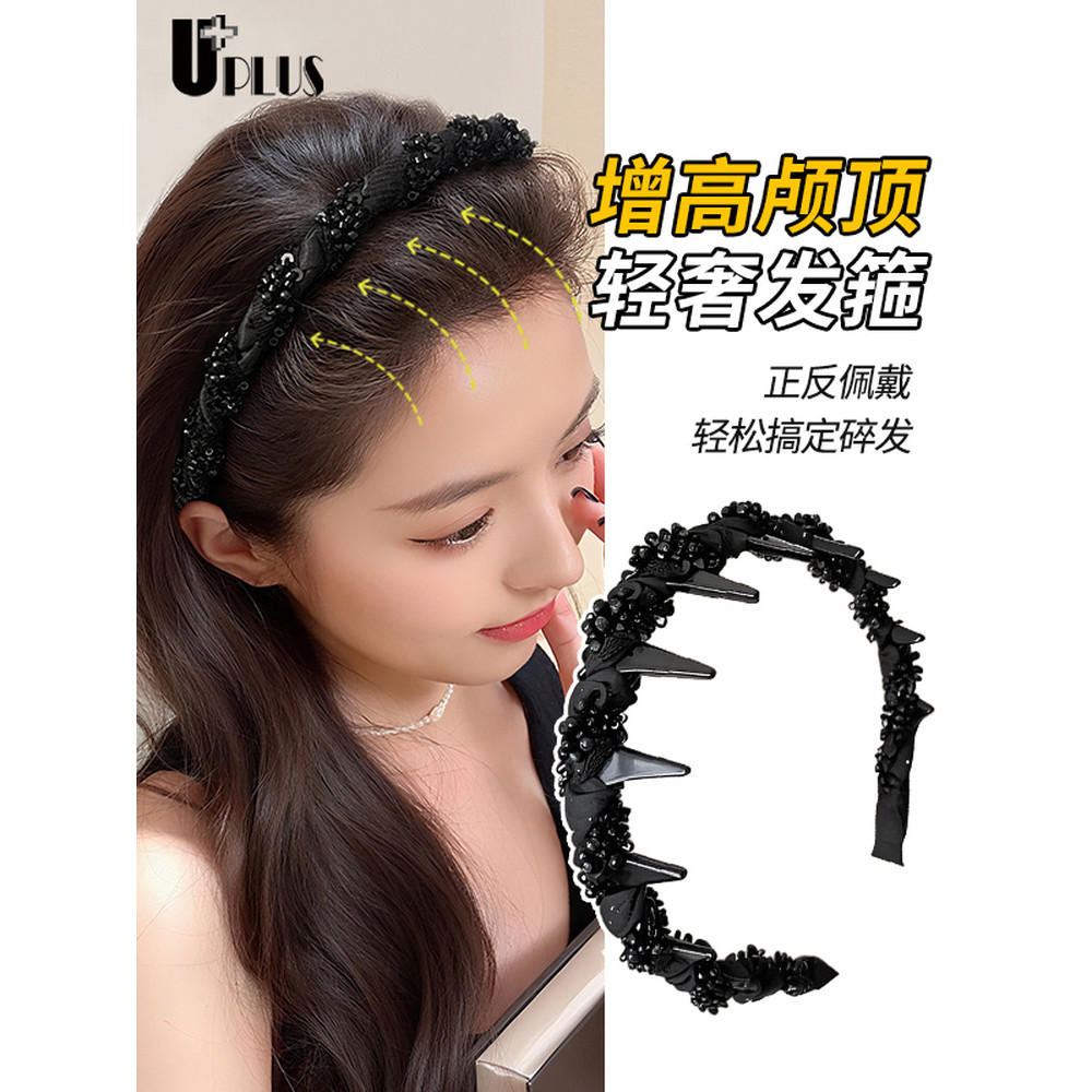 Youjia UPLUS luz luxo bandana high-End Outing Headwear high-crânio bandana com dentes Anti-deslizamento cabelo quebrado