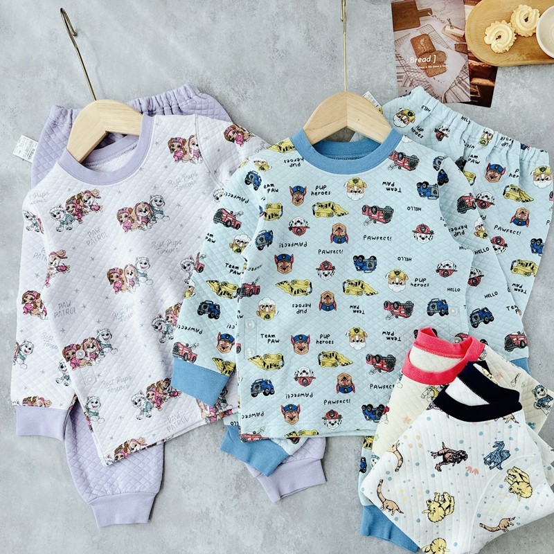 Crianças outono inverno ar algodão terno calças de manga comprida Youjia mesmo estilo engrossado meninas quente Homewear