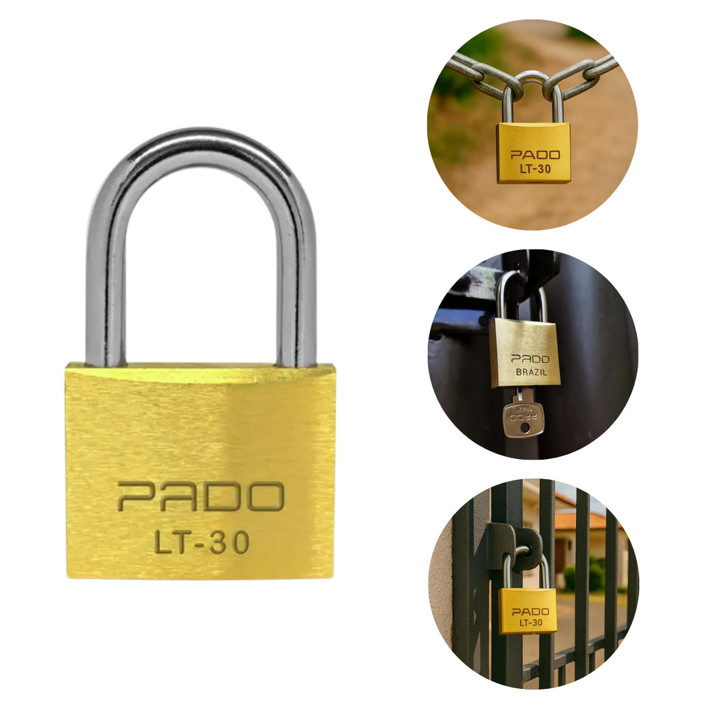Cadeado Pado 30mm Mesmo Segredos Iguais Mesma Chave