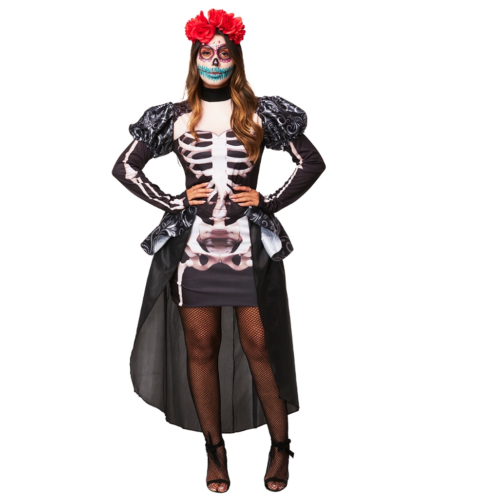 Festa Fantasia Hallowen Feminino Adulto Luxo Premium Promo