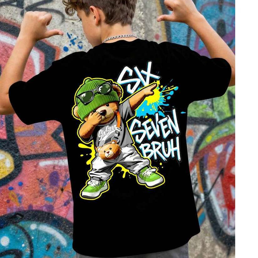 Camiseta Six Seven Urso Bolt Em Algodão Super Confortável
