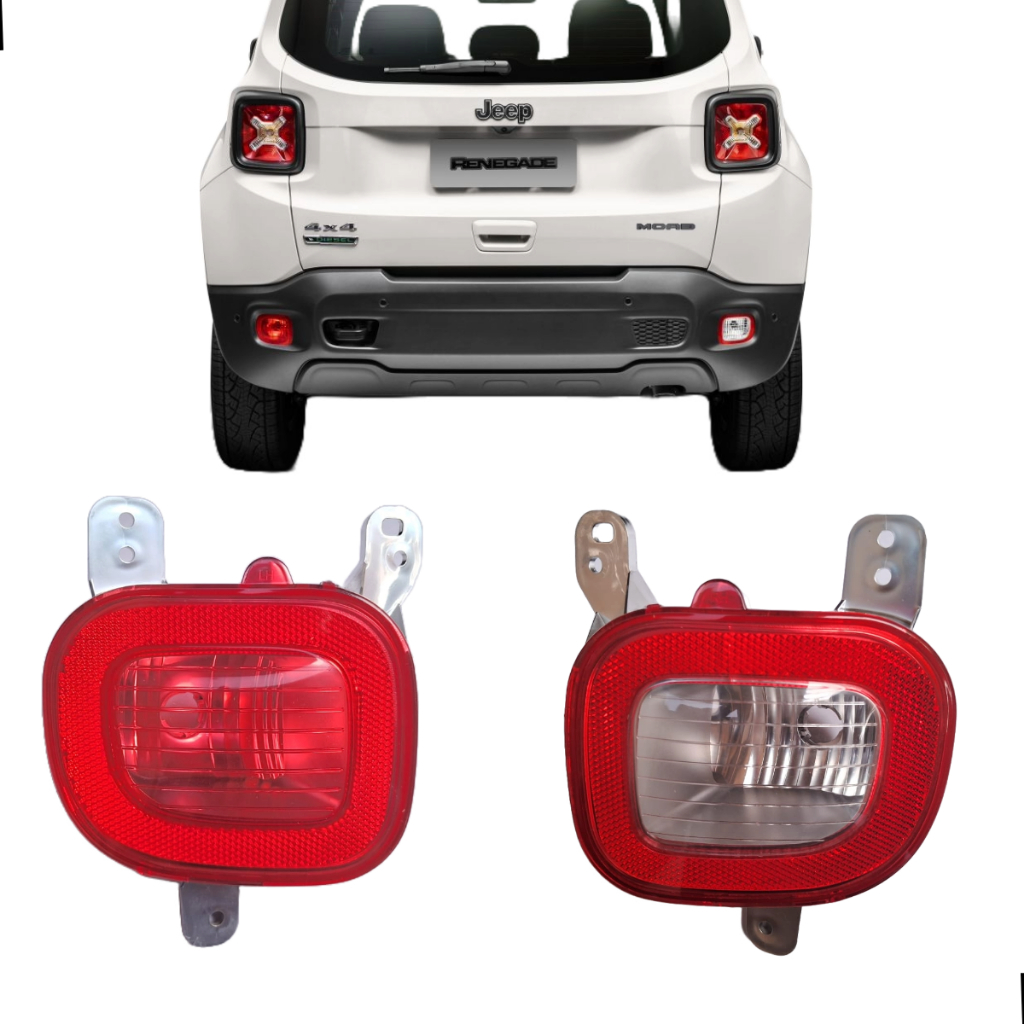Lanterna Parachoque Tras. Jeep Renegade P/ Luz Ré ou Luz  Neblina 2015 2016 2017 201 8 2019 2020 2021 2022 2023