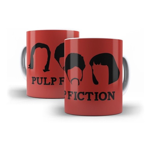 Caneca Branca de Cerâmica Pulp Fiction Quentin Tarantino Art Mod 13
