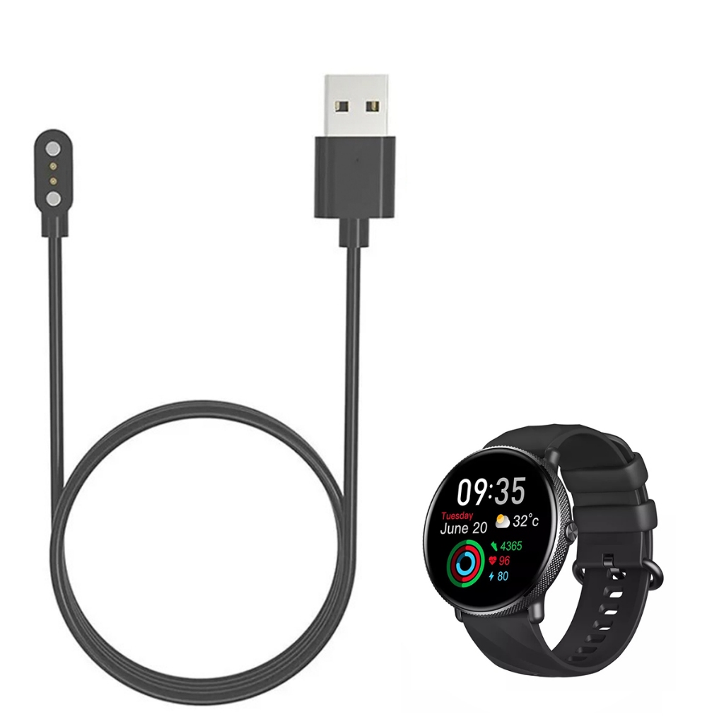 Carregador Usb Compatível Com Smartwatch Zeblaze gtr 3 pro magnetico