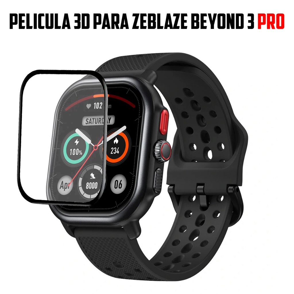 Pelicula 3D para Smartwatch Zeblaze BEYOND 3 PRO super resistente pelicula com borda 3d