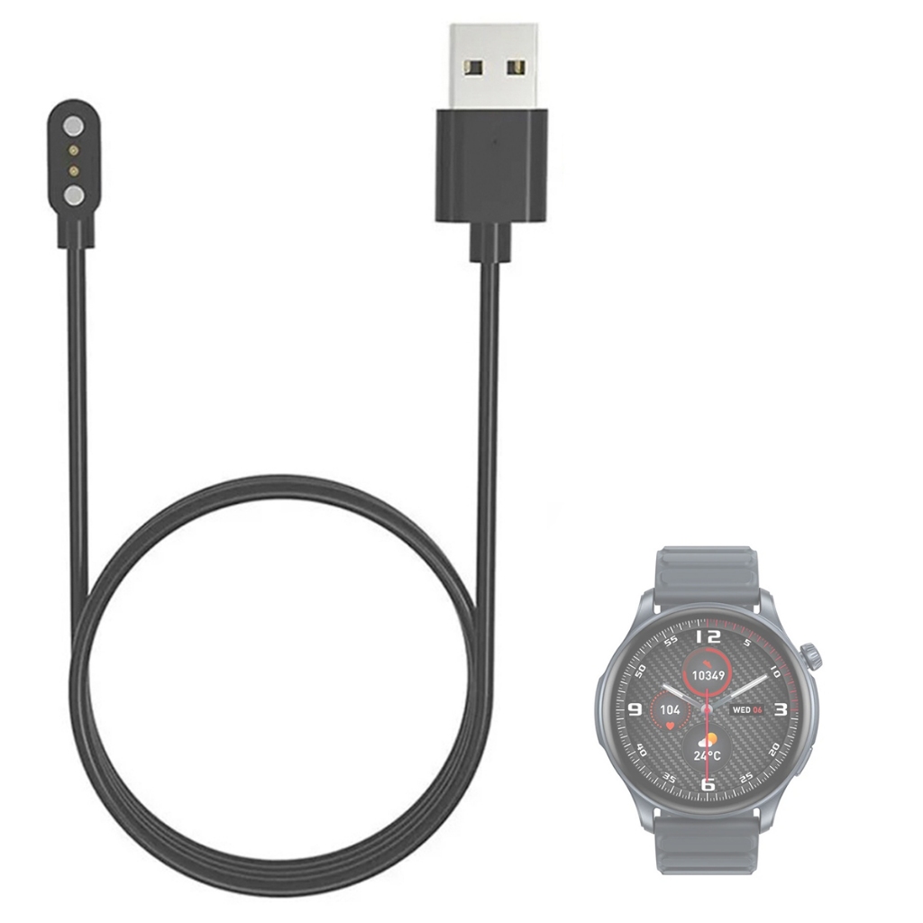Carregador Usb Compatível Com Smartwatch Zeblaze Btalk 3 PRO Redondo magnetico Magnético