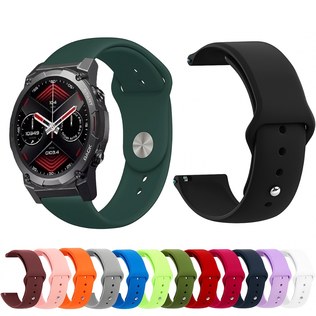 Pulseira 22mm de silicone LISA para Smartwatch Zeblaze Vibe 7 PRO