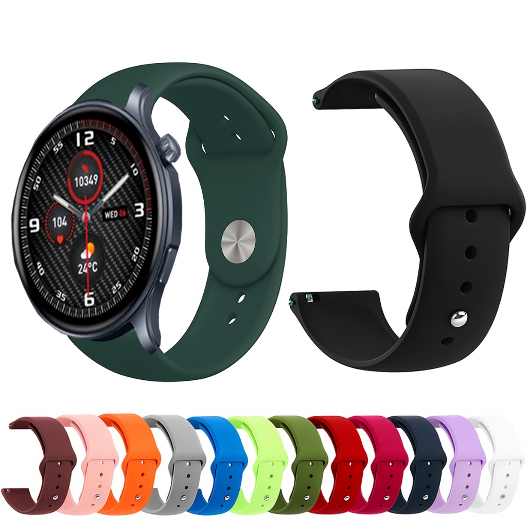Pulseira 22mm de silicone LISA para Smartwatch Zeblaze Btalk 3 Pro