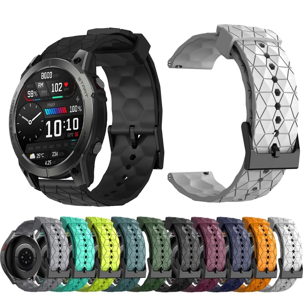 Pulseira 22mm de silicone GEOMETRICA para Smartwatch Zeblaze Stratos 3 Pro